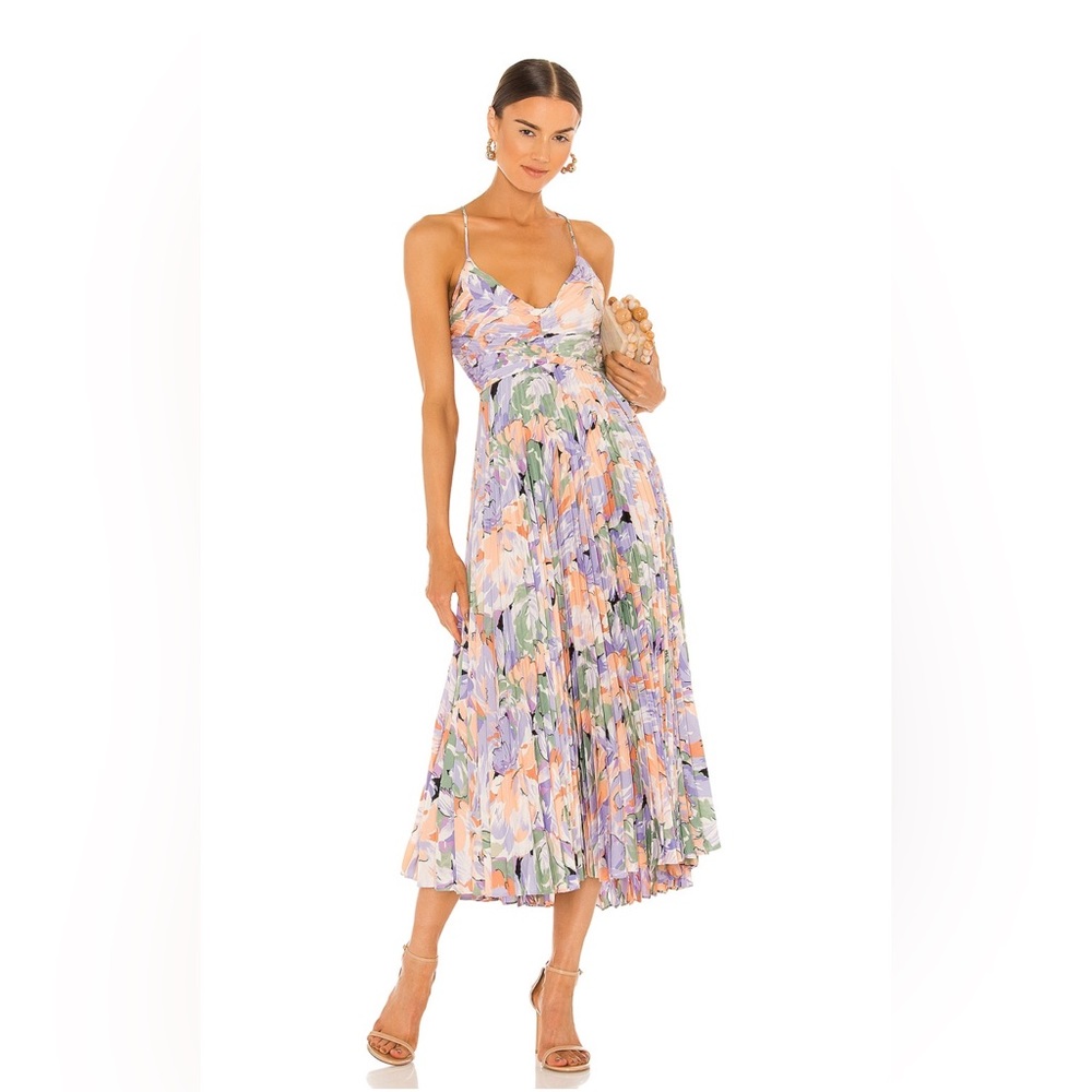 ASTR the Label Blythe Dress in Coral Multi
